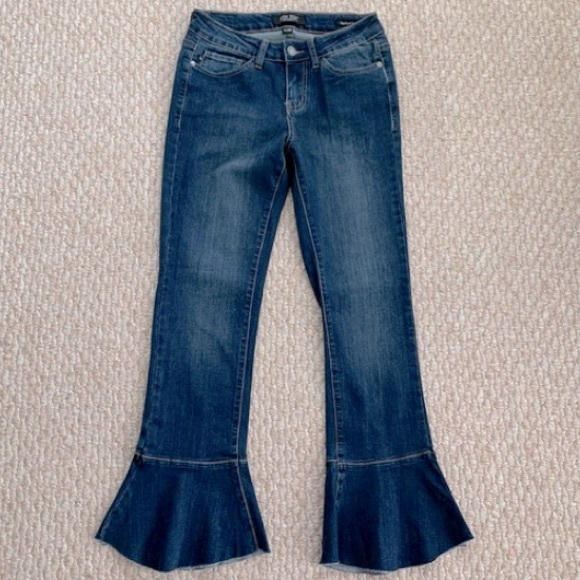 Judy Blue Denim - Judy Blue Crop Flare Flounce Hem Jean